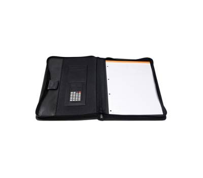 Conferenziere con calcolatrice Exawallet - PPL - 26,5 x 34 cm - nero - Exacompta - 55534E - 3130630555346 - DMwebShop - 2