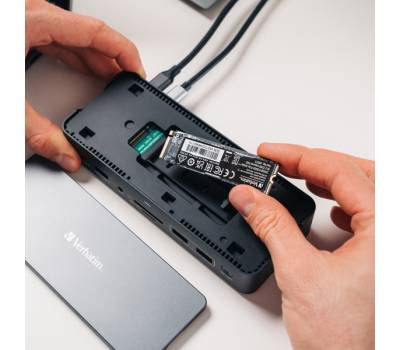 USB-C Pro Docking Station 15 Port with SSD slot CDS-15S - Verbatim - 32173-1 - 23942321736 - DMwebShop - 2