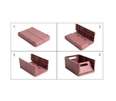 Scatola pieghevole The Smart Case midi Skandi - 27,6 x 18,8 x 12 cm - rosa antico - Exacompta - 27138D - 9002493271388 - DMwebShop - 2