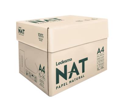 Carta da fotocopie ecologica NAT - A4 - 75 gr - colore naturale - risma 500 fogli - conf. 5 pezzi - Ledesma - 186292 - 7792540296502 - DMwebShop - 1