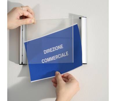 Porta targa appendibile Wall Sign - A6 - 15 x 10,5 cm - Tecnostyl - PTA03 - 8010026005639 - DMwebShop - 1