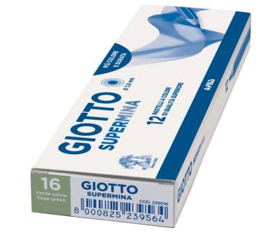 Pastello Supermina - mina 3,8 mm - verde salvia 16 - conf. 12 pezzi - Giotto - 23901600 - 8000825237164 - DMwebShop - 1