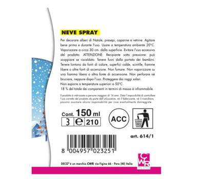Bombola spray - 150 ml - neve - Deco - 614/1 - 5410764216510 - DMwebShop - 1