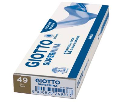 Pastello Supermina - mina 3,8 mm - oro 49 - conf. 12 pezzi - Giotto - 23904900 - 8000825045448 - DMwebShop - 1
