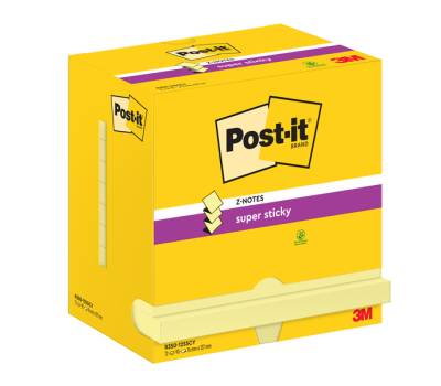 Blocco Super Sticky Z Notes - giallo Canary - 76 x 127 mm - 90 fogli - conf. 12 pezzi - Post-it - 7100290171 - 4064035065829 - DMwebShop - 1