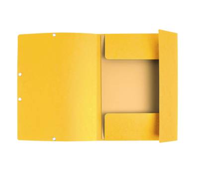 Cartellina con elastico - cartoncino lustre' - 3 lembi - 400 gr - 24 x 32 cm - giallo - conf. 25 pezzi - Exacompta - 55509E - 3130630555094 - DMwebShop - 1