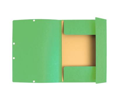 Cartellina con elastico - cartoncino lustre' - 3 lembi - 400 gr - 24 x 32 cm - verde tiglio - conf. 25 pezzi - Exacompta - 55513E - 3130630555131 - DMwebShop - 1