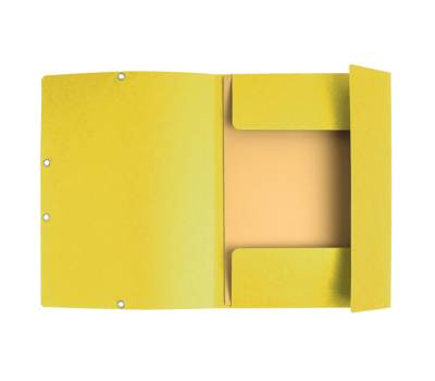 Cartellina con elastico - cartoncino lustre' - 3 lembi - 400 gr - 24 x 32 cm - giallo limone - conf. 25 pezzi - Exacompta - 55529E - 3130630555292 - DMwebShop - 1