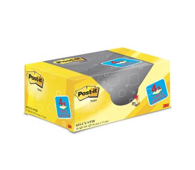 Blocco foglietti - 653CY-VP20 - giallo Canary - 38 x 51 mm - 72 gr - conf. 20 blocchi - Post-it - 7100172332 - 4046719906406 - DMwebShop - 1