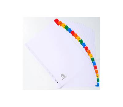 Separatore alfabetico A-Z - cartoncino bianco 160 gr - tasti colorati - A4 - Exacompta - 1111E - 3130630011118 - DMwebShop - 4