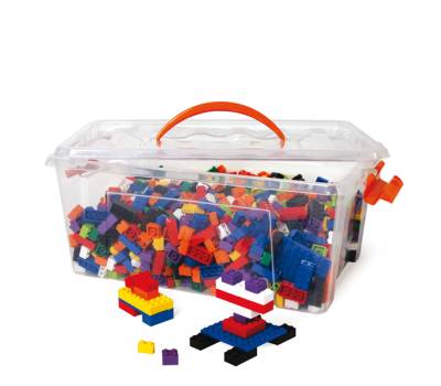 Mattoncini Micro da costruzione - in ABS - colori assortiti - bauletto da 1600 pezzi - Cwr - 12334/3 - 8004957123364 - DMwebShop - 1