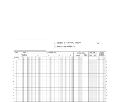 Registro corrispettivi mensili 24x2 autoricalcanti Data Ufficio DU168524C00 - 9220 - 2