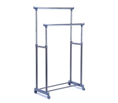 Stender appendiabiti AC9002 - 90 cm - doppio grigio-cromo - Serena Group - AC9002GR - 8032937534343 - DMwebShop - 1