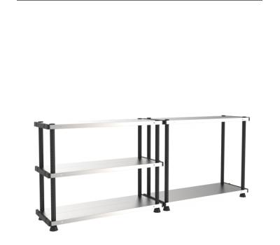 Scaffale - PPL-metallo - 5 ripiani - 119 x 45 x 185 cm - grigio-nero - Terry - 1003054 - 8005646030543 - DMwebShop - 1