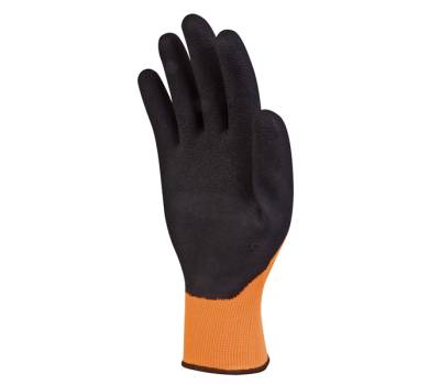 Guanti Apollon VV733 - poliestere - palmo in schiuma di lattice - taglia 09 - arancio fluo-nero - Deltaplus - VV733OR09 - 3295249134884 - DMwebShop - 1