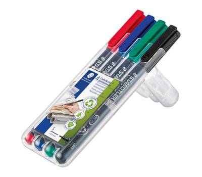 Pennarello Astucci Lumocolor permanent 313 - punta 4 mm - colori assortiti - Staedtler - 313WP4 - 4007817308431 - DMwebShop - 1