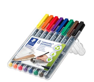 Pennarello Astucci Lumocolor permanent 313 - punta 4 mm - colori assortiti - Staedtler - 313WP8 - 4007817308585 - DMwebShop - 1