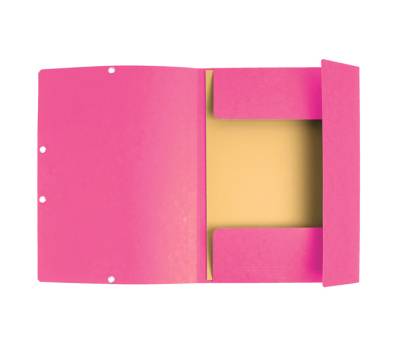 Cartellina con elastico - cartoncino lustre' - 3 lembi - 400 gr - 24 x 32 cm - rosa - conf. 25 pezzi - Exacompta - 55520E - 3130630555209 - DMwebShop - 1