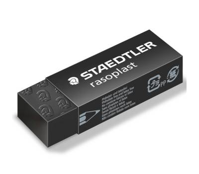 Gomma Rasoplast - 63 x 13 x 23 mm - nero per matita - box 20 pezzi - Staedtler - 526B20-9 - 4007817527399 - DMwebShop - 1