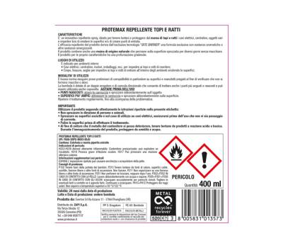 Repellente topi e ratti - 400 ml - Protemax - PROTE510 - 8005831013573 - DMwebShop - 1