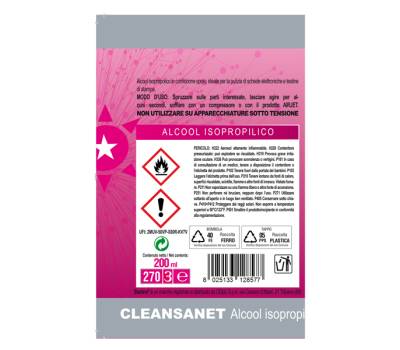 Alcool isopropilico Clean Sanet - 200 ml - Starline - A02187 - 8025133128577 - DMwebShop - 1