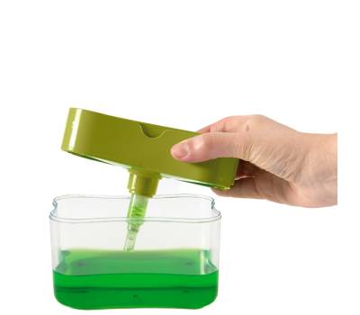 Dispenser detersivo stoviglie ProntoPiatti - con spugna abrasiva - 350 ml - Perfetto - 29118 - 8052474291189 - DMwebShop - 3