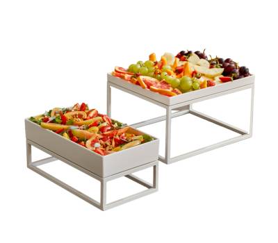 Stand buffet GN 1/2 - 32,5 x 26,5 x 16 cm - metallo - bianco - Leone - T0583.Y - 8024112017949 - DMwebShop - 1