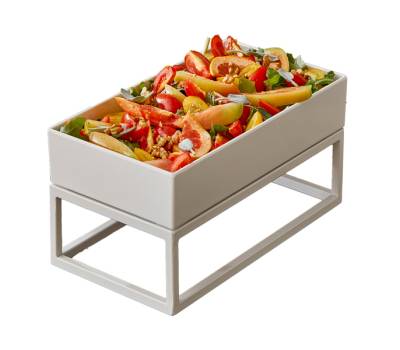 Stand buffet GN 2/4 - 53 x 16,5 x 16 cm - metallo - bianco - Leone - T0585.Y - 8024112017987 - DMwebShop - 1