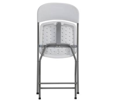 Sedia pieghevole - 43 x 43 x 83 cm - polietilene-acciaio verniciato - bianco - Serena Group - CD40 - 8032937533841 - DMwebShop - 1