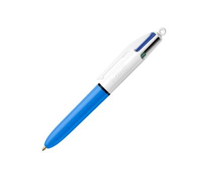 Penna a sfera a scatto multifunzione 4 Colours Mini - punta 1 mm - nero, blu, rosso, verde - conf. 12 pezzi - Bic - 895958 - 3086123277427 - DMwebShop - 1