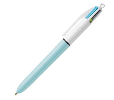 Penna a sfera a scatto multifunzione 4 Colours Fun - punta 1 mm - rosa, verde chiaro, turchese, viola - conf. 12 pezzi - Bic - 982870 - 3086123219137 - DMwebShop - 1