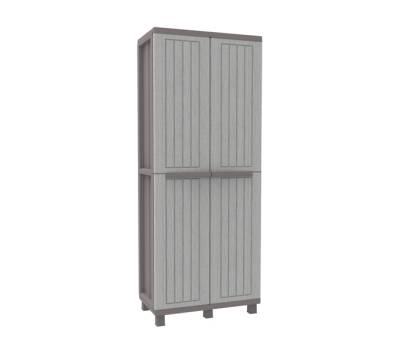 Armadio JWood 268 - 2 ante - PPL effetto legno - 68 x 37,5 x 170 cm - grigio tortora Terry - 1002717 - 8005646026164 - DMwebShop - 1