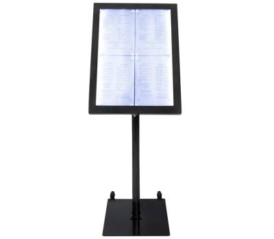 Espositore a LED per esterni-interni - display 4 x A4 - Securit - MCS-4A4-BL-SET - 8718226497987 - DMwebShop - 1