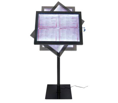 Espositore a LED per esterni-interni - display 4 x A4 - Securit - MCS-4A4-BL-SET - 8718226497987 - DMwebShop - 2