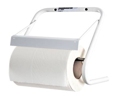 Porta bobina asciugatutto da muro - metallo - bianco - Perfetto - In Factory - 0464H - 98000957905293 - DMwebShop - 2