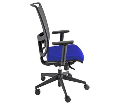 Poltrona semidirezionale Zoea - con ruote e braccioli - schienale rete nero - seduta blu - Unisit - ZOEA/BR/LB - 8050043743848 - DMwebShop - 1