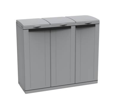 Contenitore EcoCab 3 per raccolta differenziata - 102 x 39 x 88,7 cm - 3 portasacco da 110 lt - ciascuno - Terry - 1003056 - 8005646030567 - DMwebShop - 1