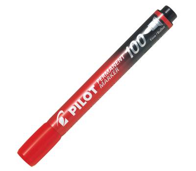 Marcatore permanente Markers 100 - punta tonda - 4,5 mm - rosso - conf. 12 pezzi - Pilot - 002707 - 4902505511103 - DMwebShop - 1