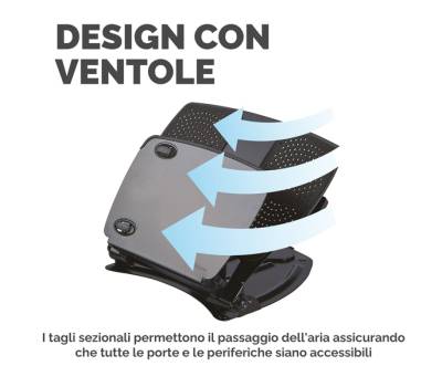 Supporto notebook Professional Series - hub USB - leggio - Fellowes - 8024602 - 43859611164 - DMwebShop - 5