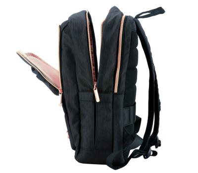 Zaino per pc Katy Rose - notebook 15,6 - nero - cerniera rose gold - Digital DESIGN - Swiss - F000040 - 6958561702373 - DMwebShop - 3