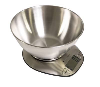 Bilancia da cucina Graal - con ciotola - peso massimo 5 kg - acciaio - Melchioni Family - 118210025 - 8006012367522 - DMwebShop - 1