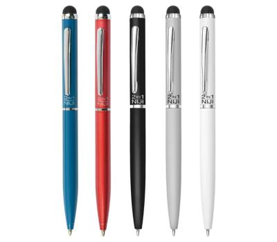 Penna a sfera mini I-PEN 2 in1 - puntale touch - colori assortiti - expo 15 pezzi - Lebez - 60083 - 8002787600833 - DMwebShop - 1