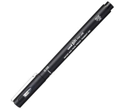 Pin fineliner - punta 0,3 mm - nero - conf. 12 pezzi - Uni Mitsubishi - M PIN003 N - 4902778230817 - DMwebShop - 1