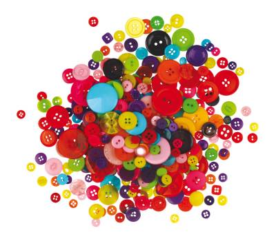 Bottoni - in plastica - colori assortiti - conf. 650 pezzi - Deco - 12029 - 8004957120295 - DMwebShop - 2