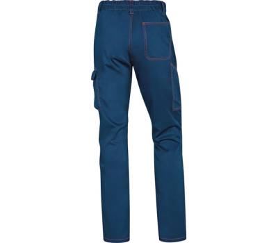 Pantalone da lavoro Panostrpa - sargia-poliestere-cotone-elastan - taglia L - blu-arancio - Deltaplus - PANOSTRPAMOGT - 3295249230067 - DMwebShop - 1