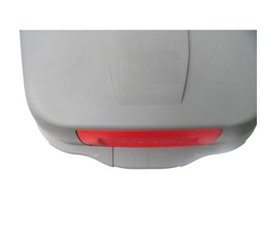 Bidone mobile Push - con coperchio - 49 x 54 x 95 cm - 100 lt - grigio-rosso - Mobil Plastic - 100P/GRC-ROB - 8004331001066 - DMwebShop - 1