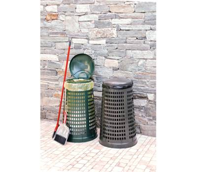 Trespolo portasacco diametro 38 cm altezza 85 cm 110 lt grigio scuro Mobil Plastic Mobilplastic 69 - 110 GRB - 22244 - 1