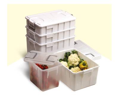 Contenitore Foodbox con coperchio - 58 x 38 x 38 cm - 60 lt - PPL riciclabile - bianco - Mobil Plastic - 143/60-BIM - 8004331143605 - DMwebShop - 1