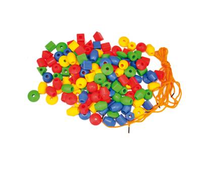 Perle in plastica 2 cm - colori e forme assortiti bauletto 140 pezzi - Cwr - 12339 - 8004957123395 - DMwebShop - 5