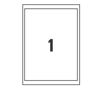 Etichette adesive coprenti BlockOut in carta permanenti 199,6 x 289,1 mm 1 etichetta per foglio 25 fogli bianco Avery L4610 - 21655 - 1
